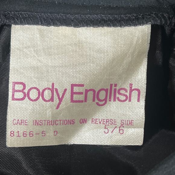 Vintage Body English Black Pleated A-Line Midi Skirt High Waist Union Tag 5/6 - Picture 7 of 8